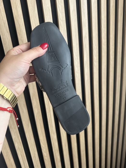 Hermes klapki ekoskora