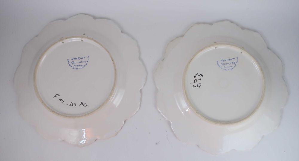 Par de pratos Galo - Quimper - 26 cm