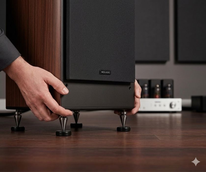 10 Speakers spikes para isolamento de colunas de som