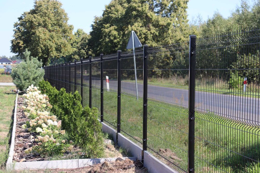 Ogrodzenie panelowe 3D 153cm grafit RAL7016/ Panel + Słupki/ BORDUM