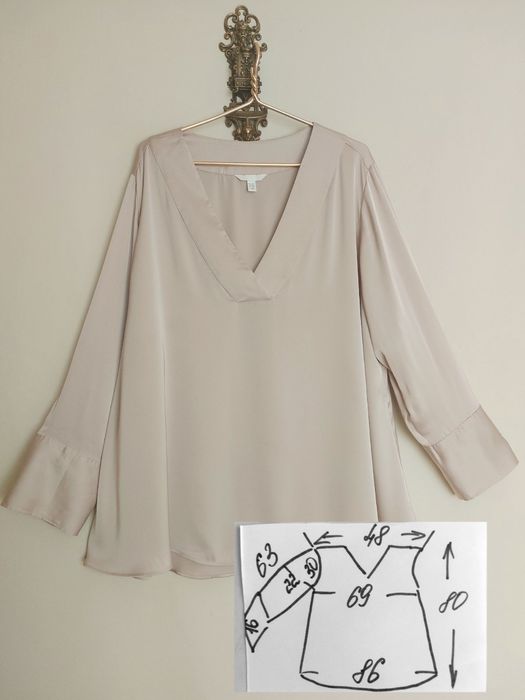 H&M- 60/62р гарна сатинова блуза,сорочка