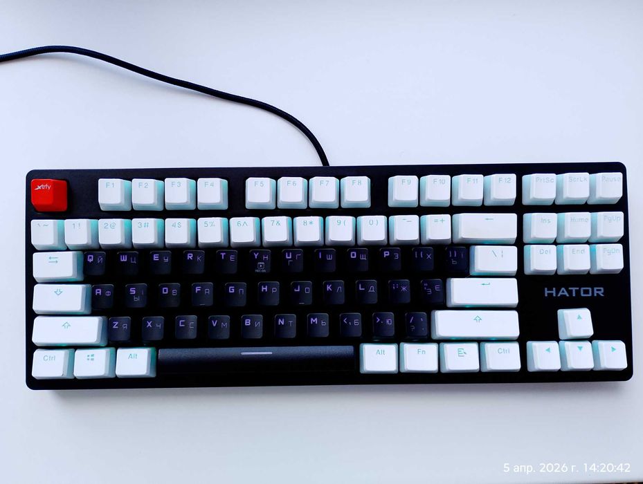 Кастомна ігрова геймерська оптична клавіатура на основі HATOR Rockfall EVO TKL Optical (HTK-630)