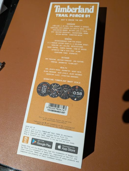 Relógio Smartwatch Timberland trail force novo