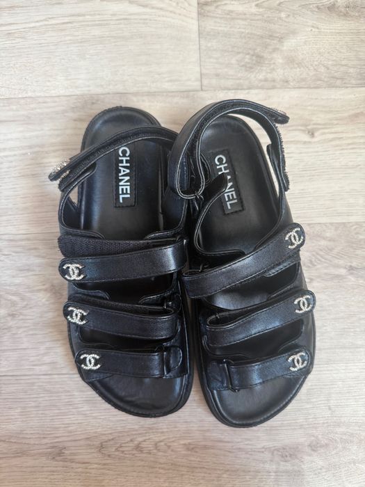 Така ціна лише 3 дні! Натуральні шкіряні жіночі босоніжки Chanel, розмір 38