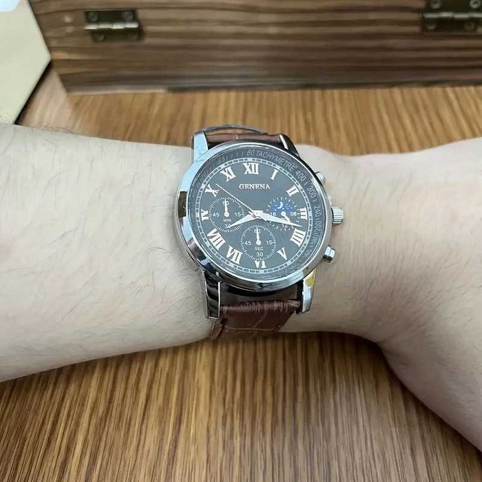 GENEWA Luksusowy męski zegarek kwarcowy – elegancja i sport
