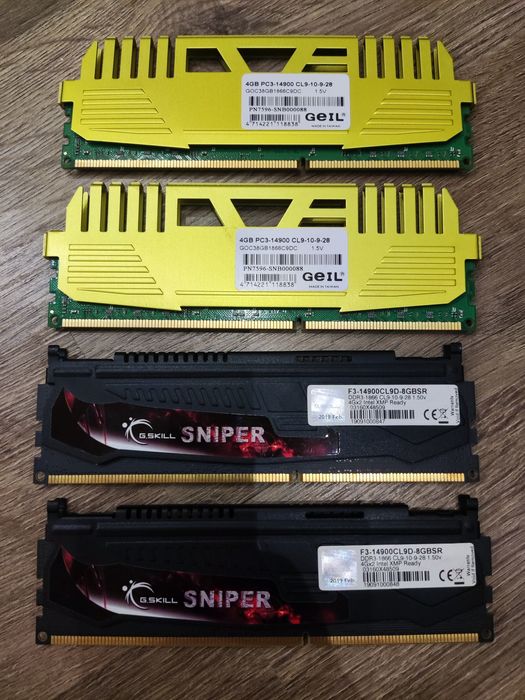 Оперативна пам'ять 8 gb ddr3 Geil evo corsa ціна за пару