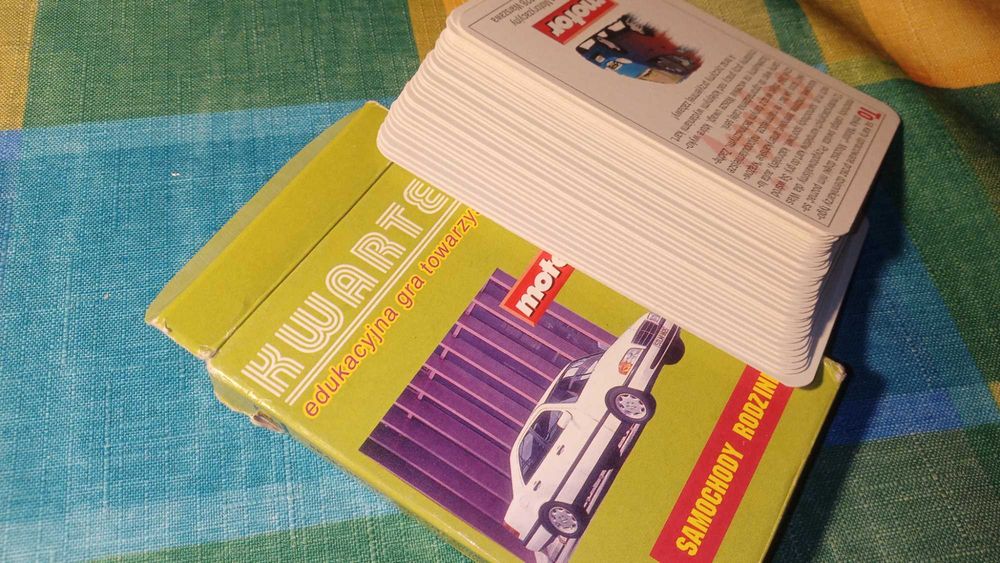 + Karty samochody rodzinne + kwartet, auta, Trefl na licencji Piatnik, jak nowe!