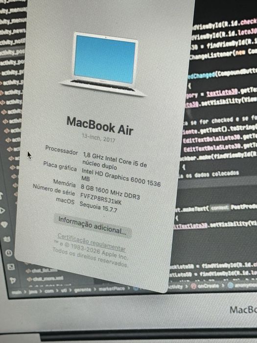 Mac Air 2012 i5 512gb