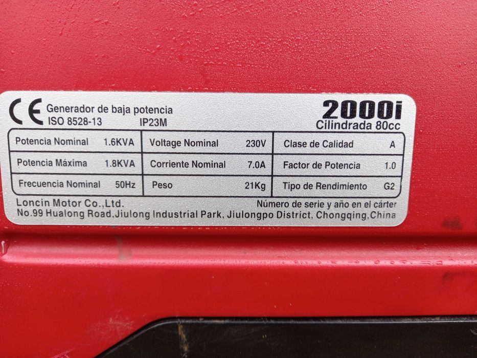 Gerador 2000i 80cc
