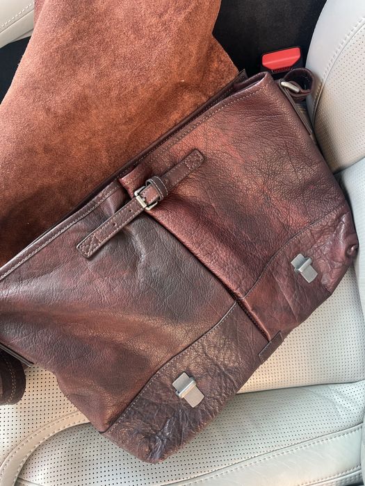 Шкіряна сумка-портфель