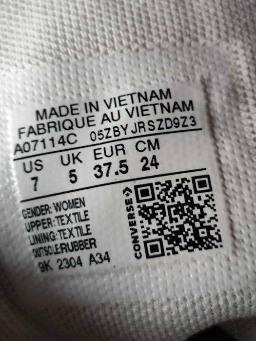 Converse Chuck Taylor All Star 37.5 na platformie