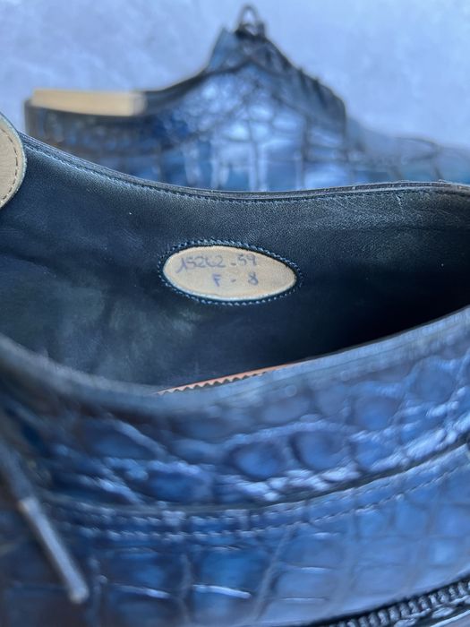 Santoni мужские кожа крокодила 42
