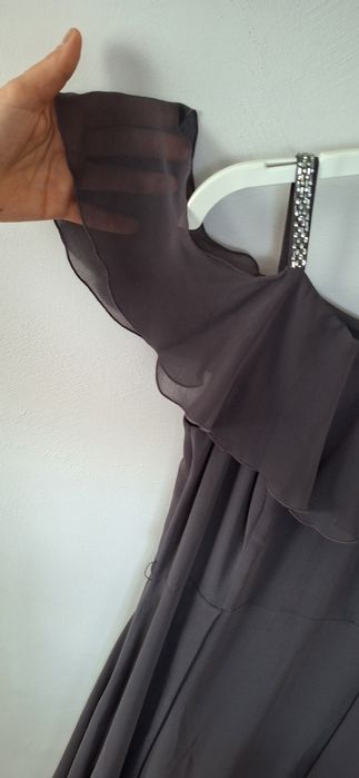 Szara sukienka wieczorowa roz 42