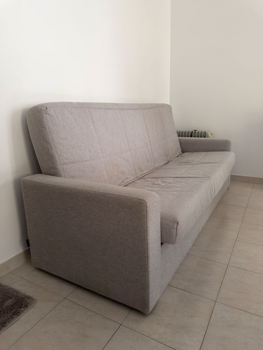 Sofá cama cinza 2,15m