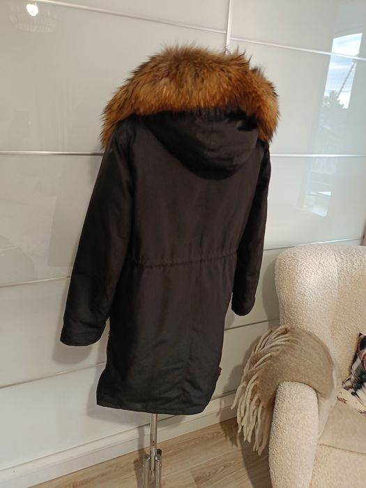 Parka z puchu jak Nowa jenot naturalny Liza Bruce r.M/L