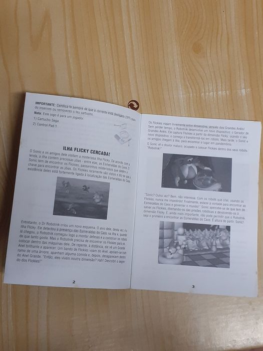 Sonic 3D megadrive manual PT