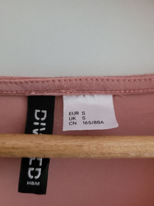 Sukienka pudrowy róż H&M welur