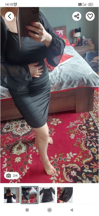 Piękna sukienka z marszczeniem l/xl