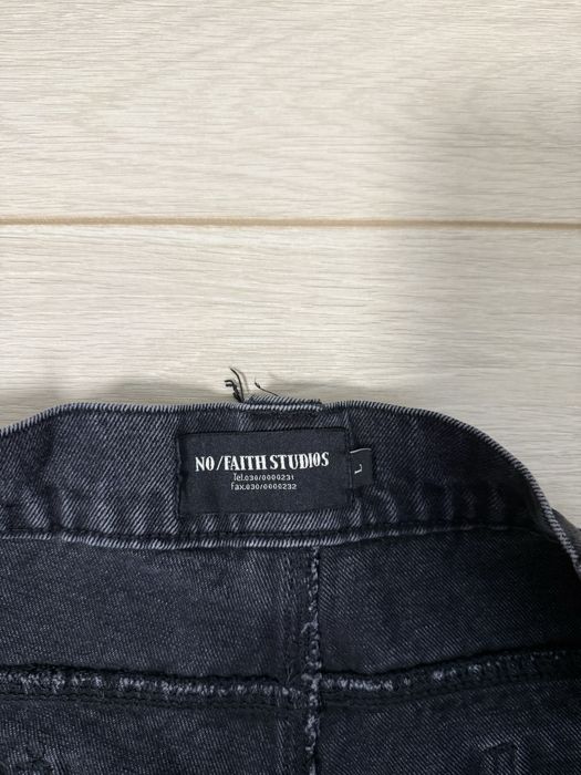 No Faith Studios bootcut jeans archive flared distressed