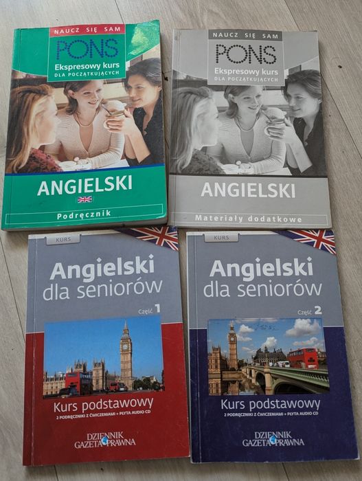 4 ksiazki, materialy do nauki jezyka angielskiego Bez CD