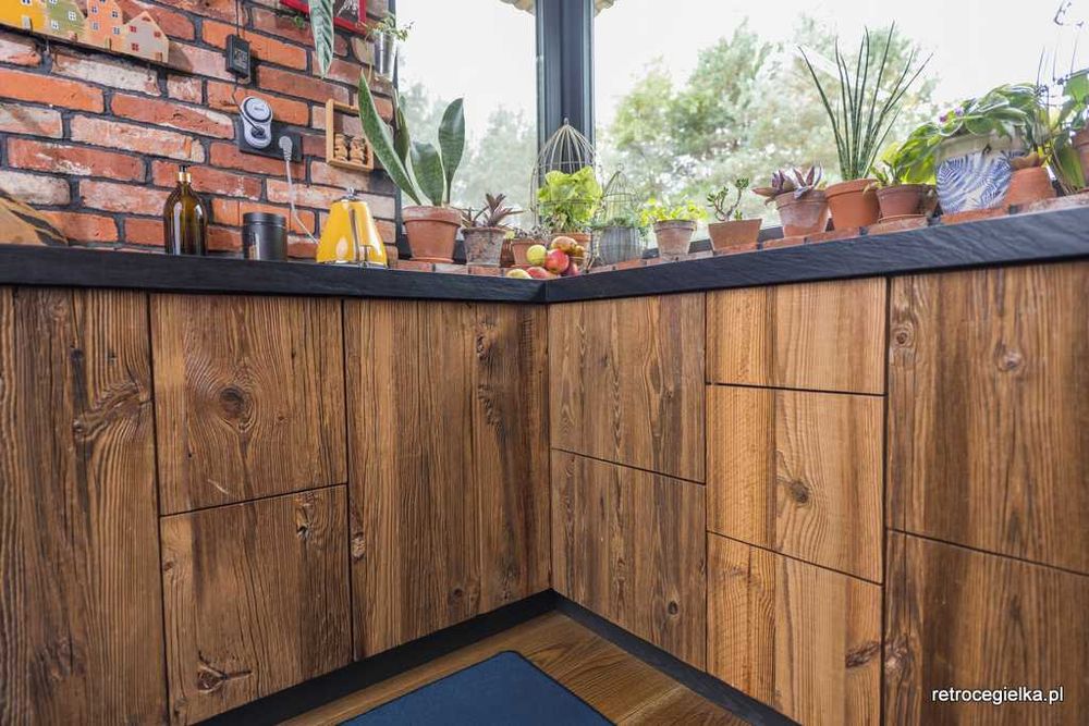 Fronty kuchenne ze starego drewna