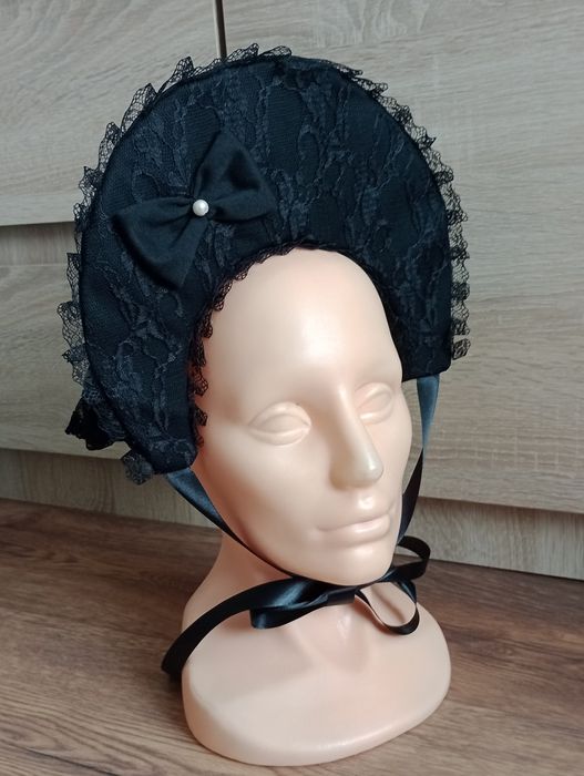 Nowy bonnet otwarty wiktoriański lolita dark alternative