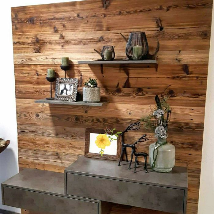 Stare deski rustykalne retro na ścianę z rozbiórki nie postarzane loft