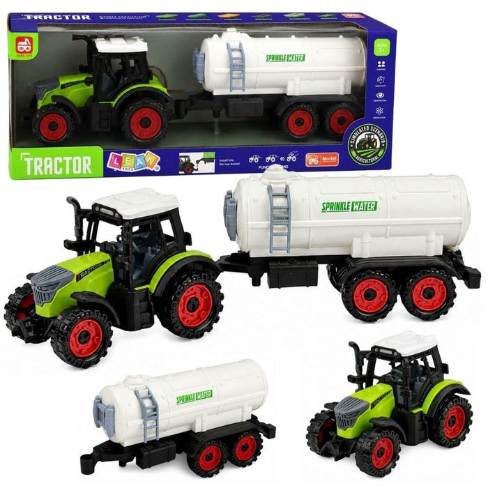 Traktor z cysterną napęd frykcyjny 34cm pudełko,370x140 mm
