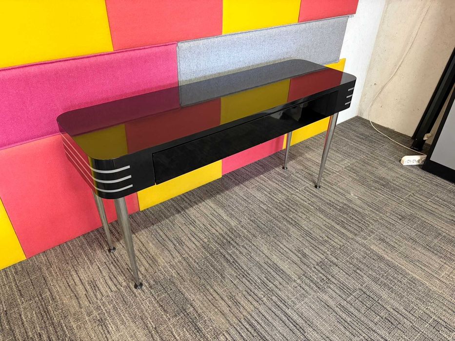 Konsola stolik konsolowy toaletka 145x45 czarna połysk zobacz!