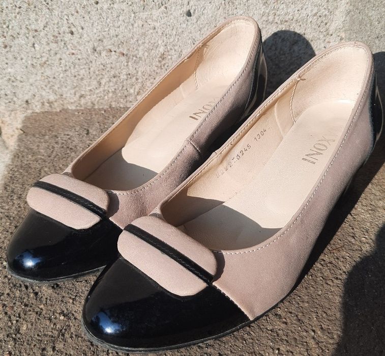 buty na obcasie ze skóry rozm 37