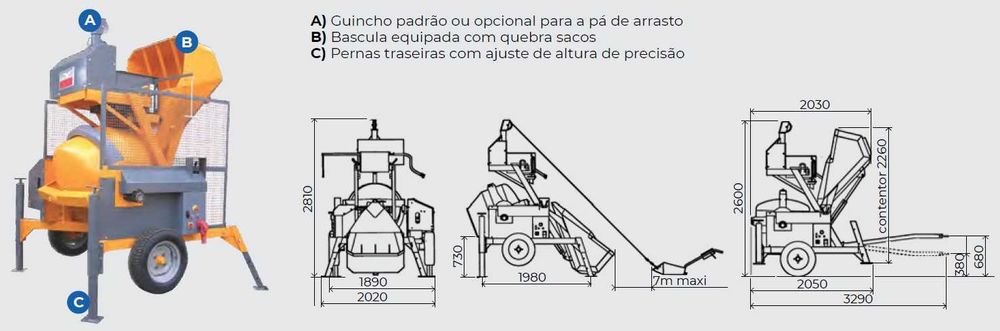 Betoneira Hidráulica Profissional RB500B JR19