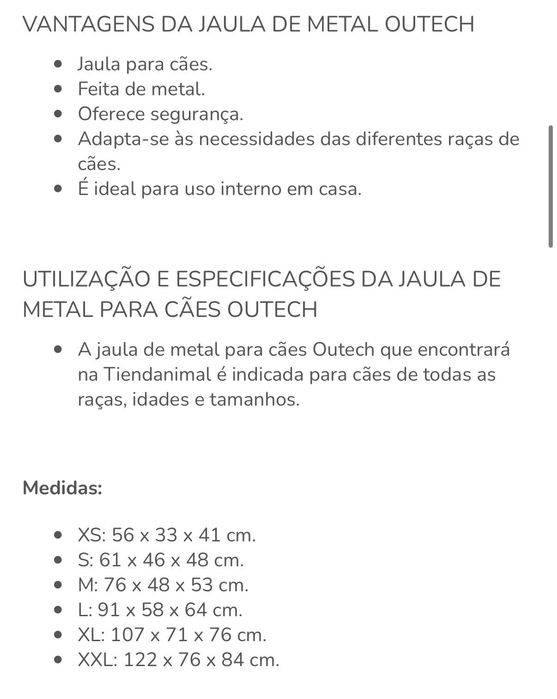 Jaula para cão pequeno/pequeno-médio