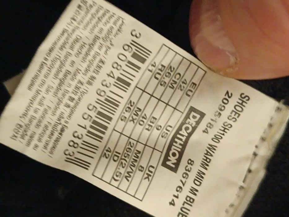 Quechua r.42 (26.5 cm) trekingi męskie waterproof