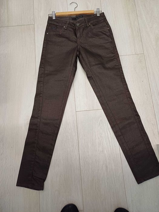 dzinsy damskie brąz Calvin Klein