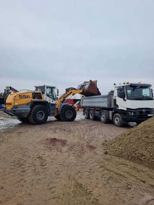 Usługi koparkami, roboty ziemne, transport, przesiewanie kruszyw.