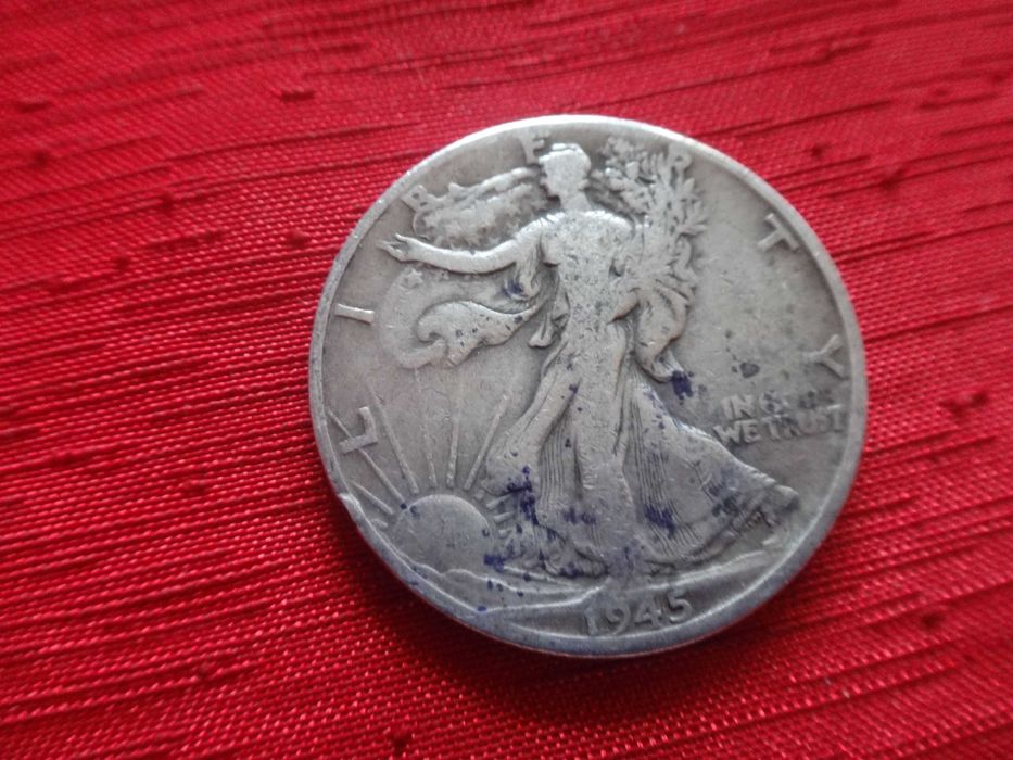 Srebrna moneta pół dolara USA 1945