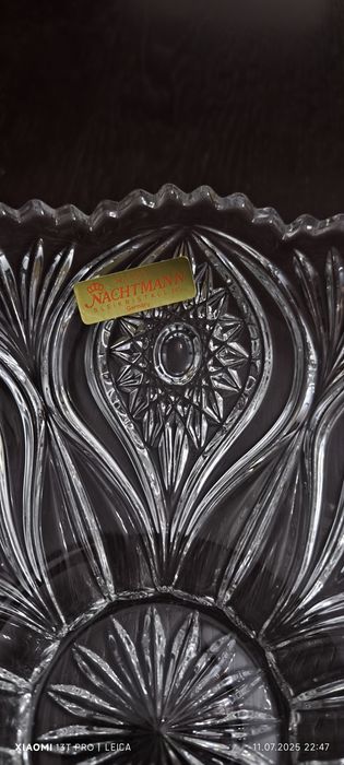 Patera kryształowa średnica 26 cm firmy Nachtmann