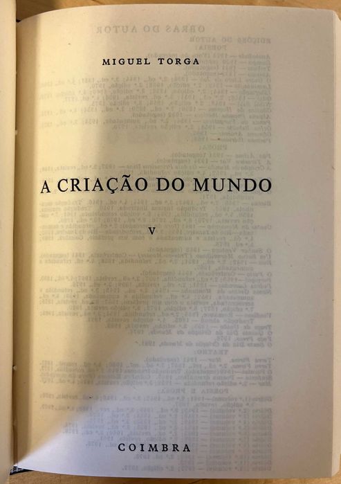 A Criação do Mundo - Miguel Torga
