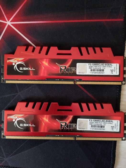 Kości ram g.skill ripjaws 8gb 2x4gb cl9