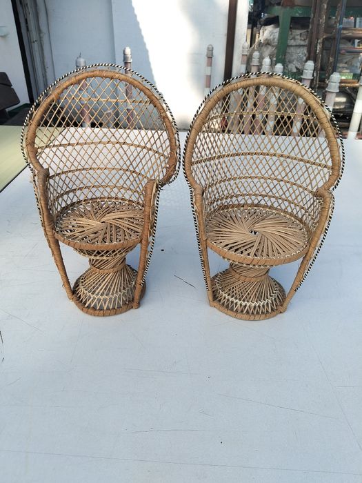 Fotel Paw rattan dla lalki