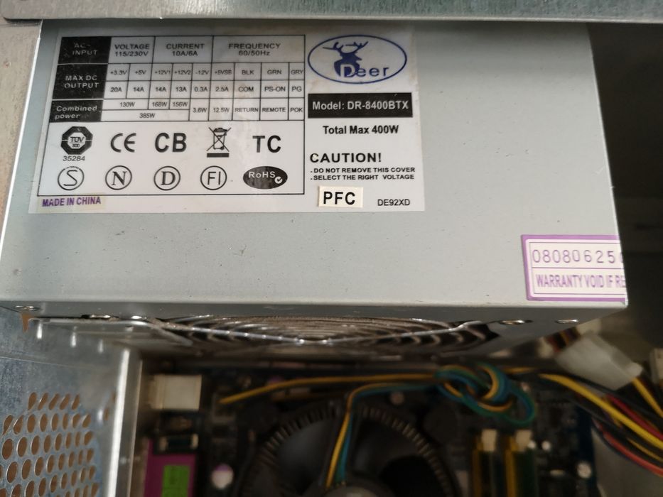 komputer pc, 4gb ram, zasilacz, napęd cd