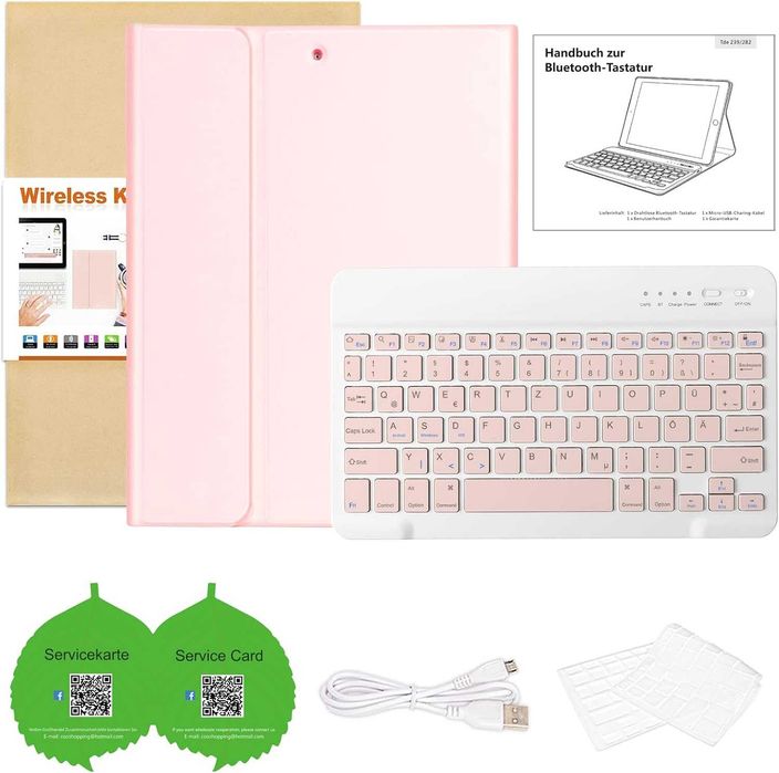 Etui z klawiaturą do iPada 9/8/7. generacji 2019-2021 Air 3 Gen 2019/Pro 10.5 2017 QWERTY