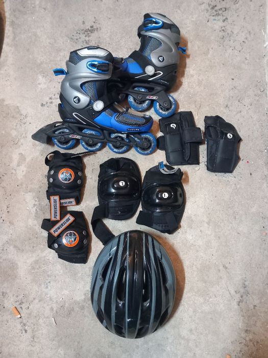Patins em linha e acessório
