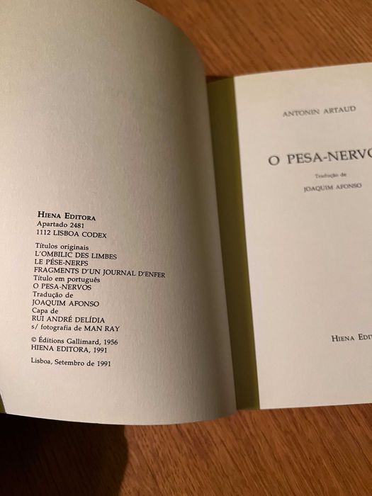 O Pesa-Nervos     Antonin ARTAUD