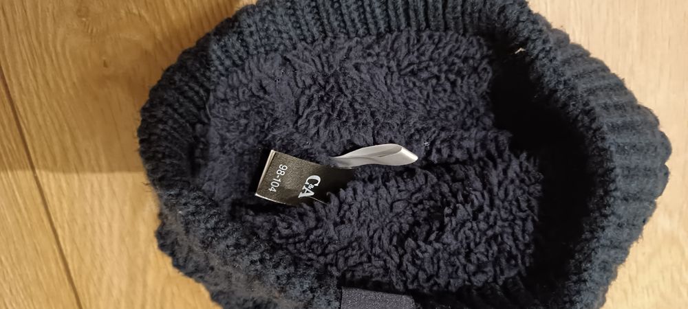 Czapki czapka zestaw paka komplet c&a 52 cm 98 , 104 92 miś dzianina