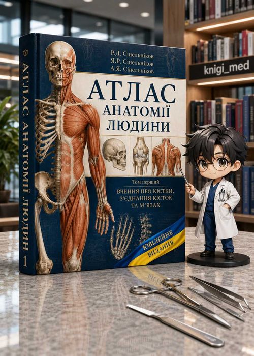 Атлас анатомії людини Ювілейне видання Сінельніков Українською мовою!