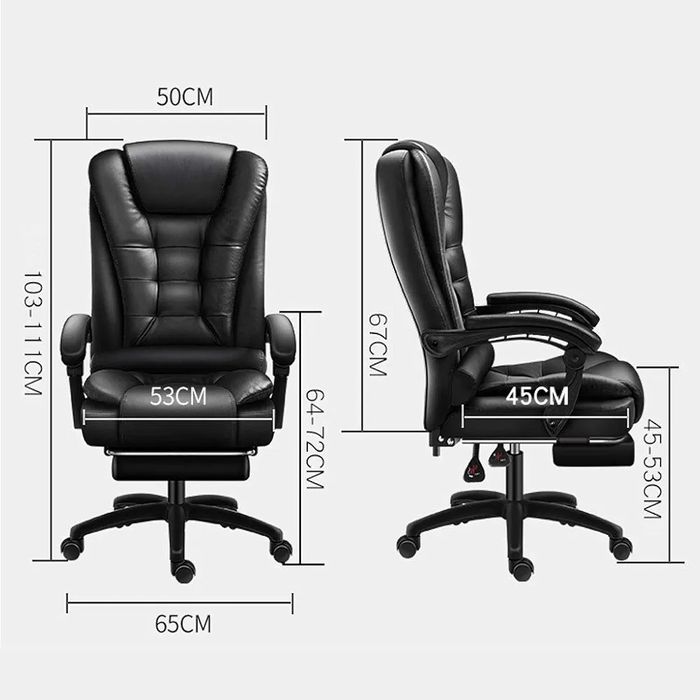 Крісло Офісне Boss з Функцією вібромасажу, Колір чорний.