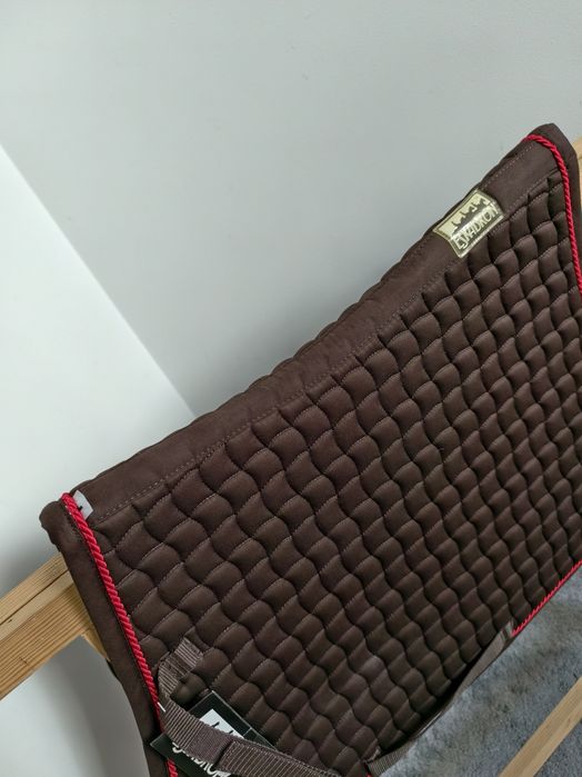 Czaprak skokowy Eskadron Cotton brązowy Pony lamówka czerwona