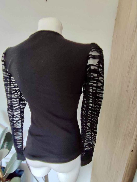 Bluzka damska czarna, długie rękawy, rozmiar uniwersalny S,M,L