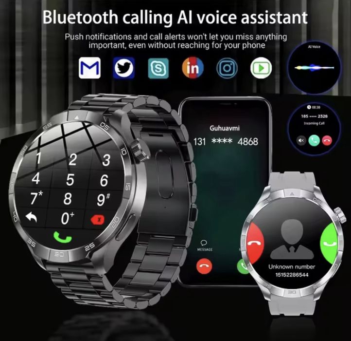 Smartwach 1.85 NOVO GPS e NFC